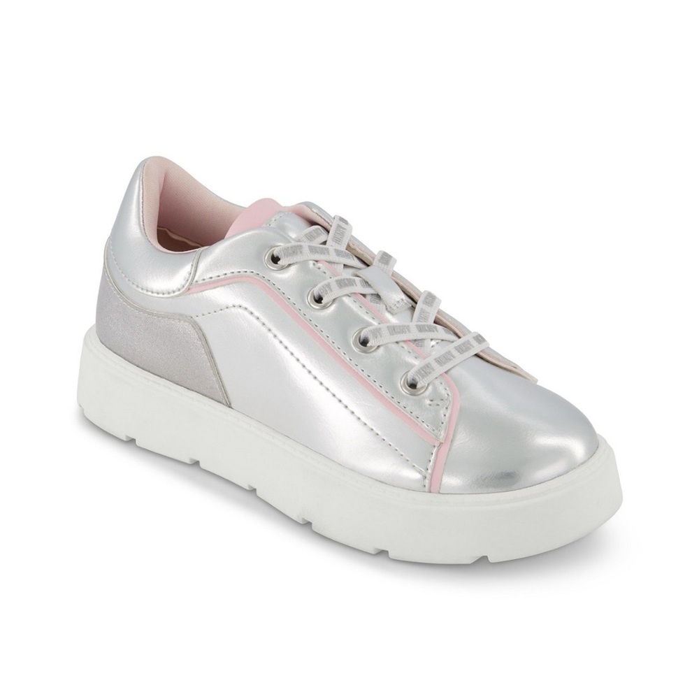 DKNY NWT Little and big girls Brooke glitter lace up sneaker size 5